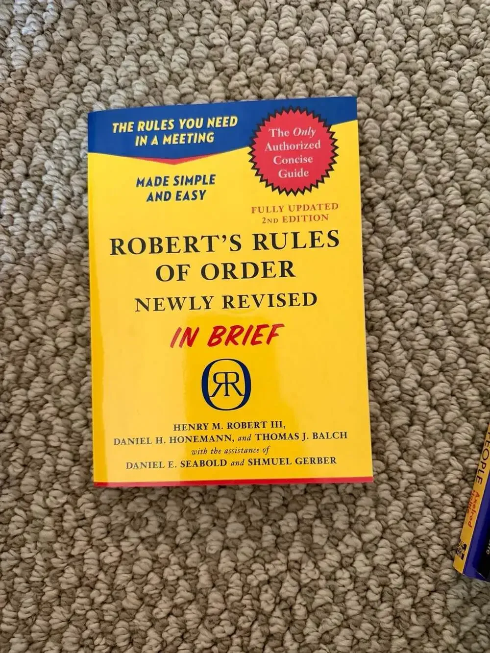 Robert's Rules of Order Newly Revised In Brief, 2nd edition